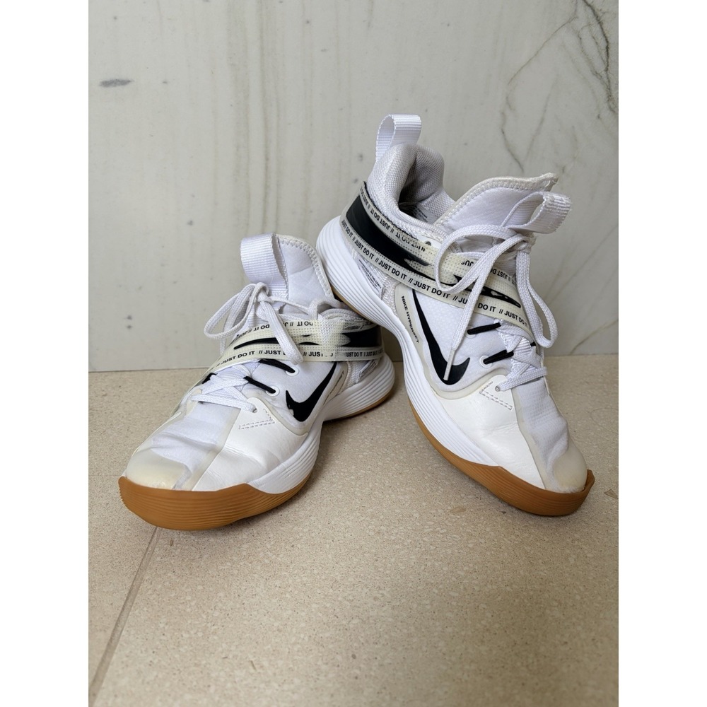 Nike React Hyperset Womens Size 7 White Black Volleyball/Court Shoes